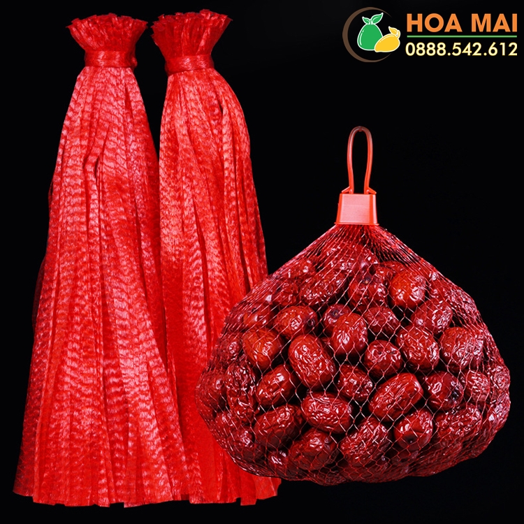 Túi lưới đựng rau củ quả L200(kg) màu đỏ 35cm